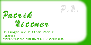patrik mittner business card